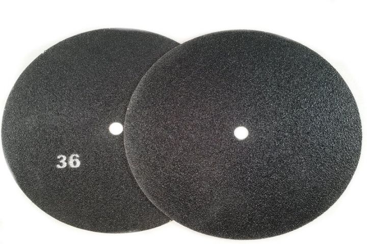 Double-sided applied abrasive disc